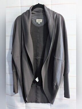 Aritzia Wilfred Diderot Gray 🩶 Cocoon Cardigan with Shawl Collar Size Small